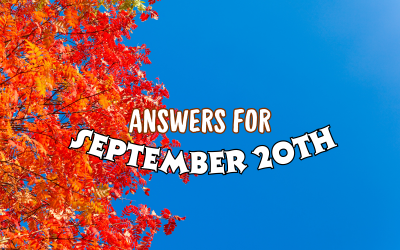 Dear Skylar Answers:  September 20th